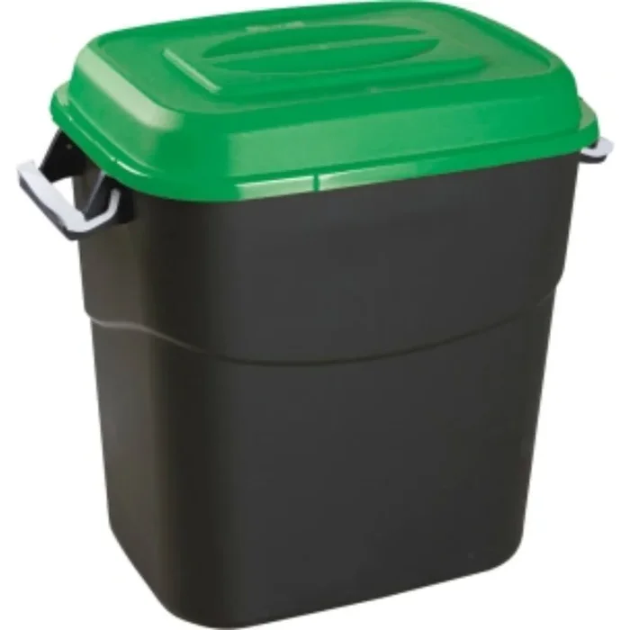 POUBELLE 75L AVEC COUVERCLE VERT – TAYG – 15942