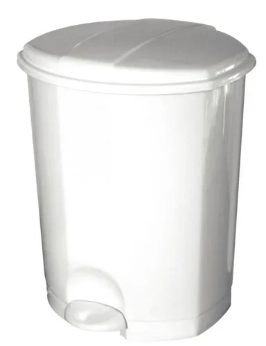 Poubelle pédale plastique blanc 18 litres