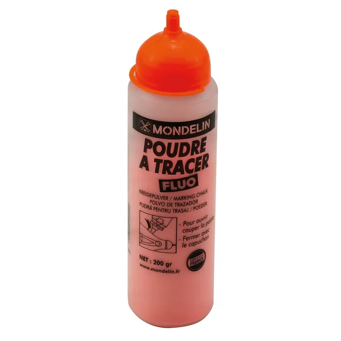 POUDRE A TRACER ORANGE FLUO – 200 G – MONDELIN – 814220