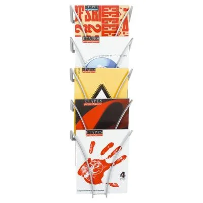 Présentoir Filario – Mural – 5 cases – Alu