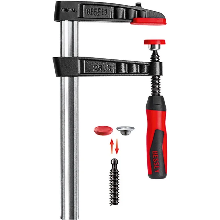 Presses à vis en fonte malléable avec poignée bi-matière TG TG50S14-2K Bessey