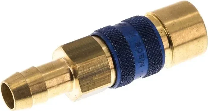 Prise d’accouplement (NW5) 9 (3/8″)mm de tuyau, bleu, hexagonal SW10