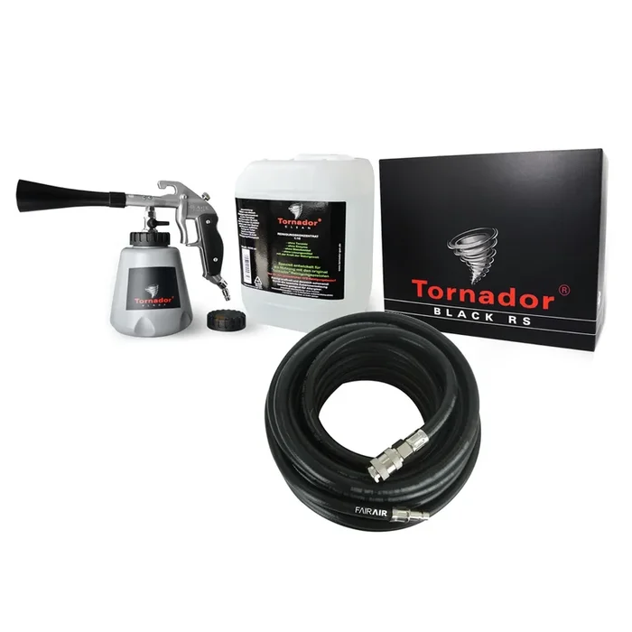 PROMOTION Kit Tornador : Pistolet de nettoyage Tornador BLACK Z-020RS y compris nettoyeur + tuyau à air comprimé