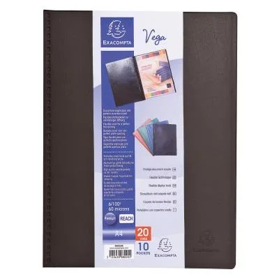 Protège-documents Exacompta Vega – 10 pochettes – noir