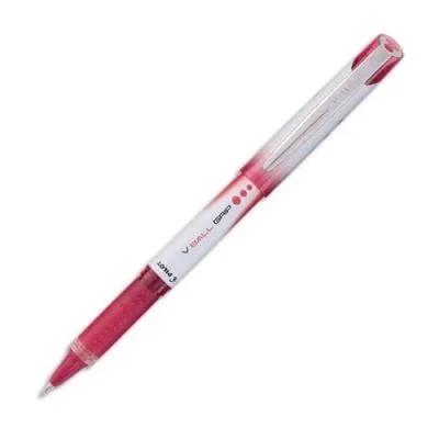 PStylo roller Pilot V-Ball Grip – pointe métal 0.7 mm encre liquide rouge + grip confort