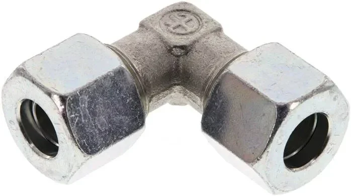 Raccord à bague coupante coudée 14 S (M22x1,5), acier galvanisé