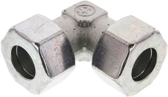 Raccord à bague coupante coudée 25 S (M36x2), acier galvanisé