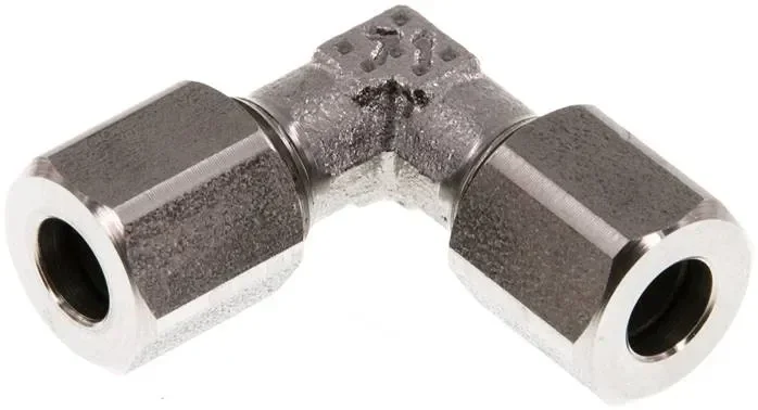 Raccord à bague coupante coudée 6 LL (M10x1), 1.4571