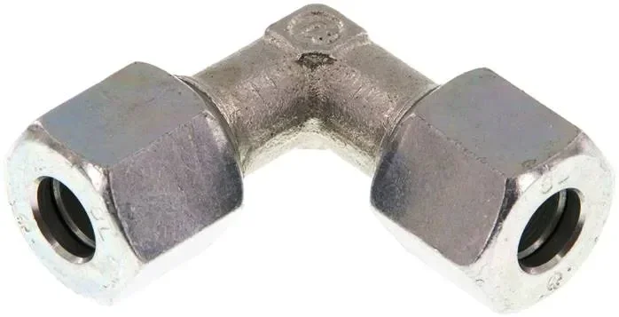 Raccord à bague coupante coudée 8 L (M14x1,5), acier galvanisé