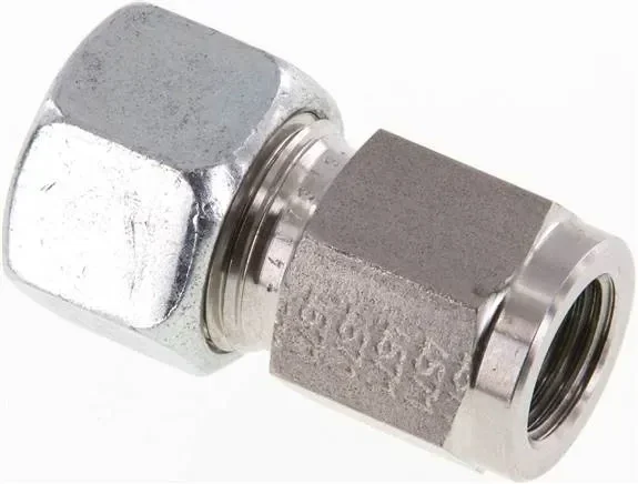 Raccord à bague coupante pour manomètre G 1/4&Prime;-12 L (M18x1,5), 1.4571