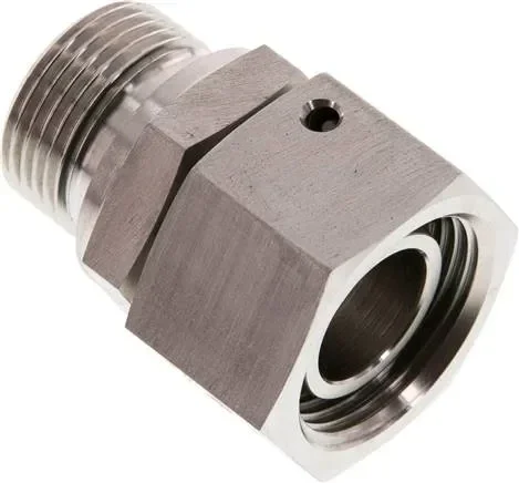 Raccord à bague coupante réglable G 3/4″-22 L, 1.4571, avec cône d’étanchéité et joint torique