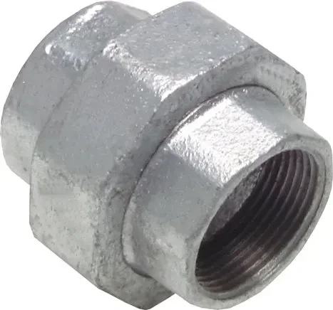 Raccord à joint plat Rp 1/4″ (FF),fonte malléable galvanisée