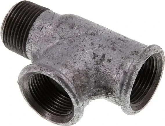 Raccord à visser LE Rp 3/4″(FF)-R 3/4″(M), fonte malléable galvanisée