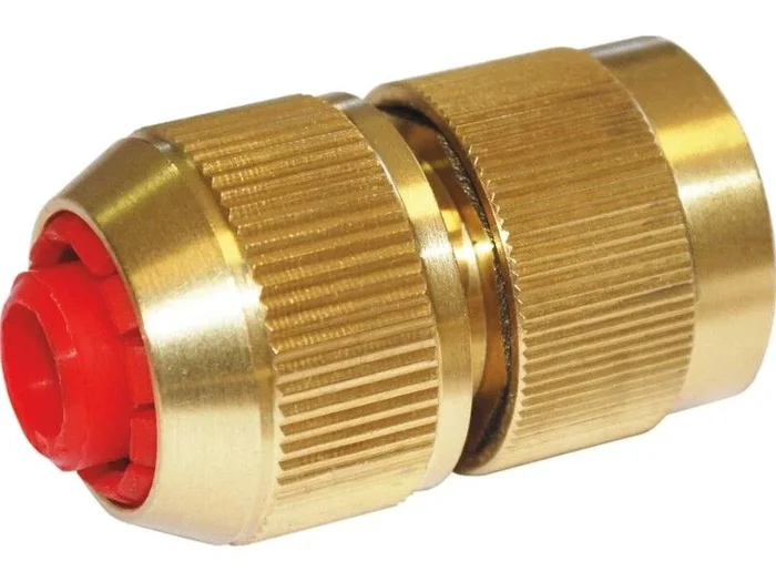 Raccord automatique laiton 3 billes bague rouge pour tuyau diam 19 BOUTTE – 18907