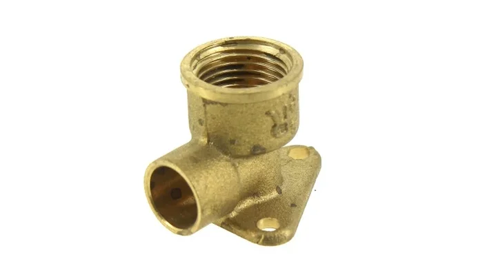 Raccord coudé applique 90° FF Ø 14 mm à souder et 15 x 21 à visser pour tube cuivre – Ref 92418 – Comptoir de Picardie