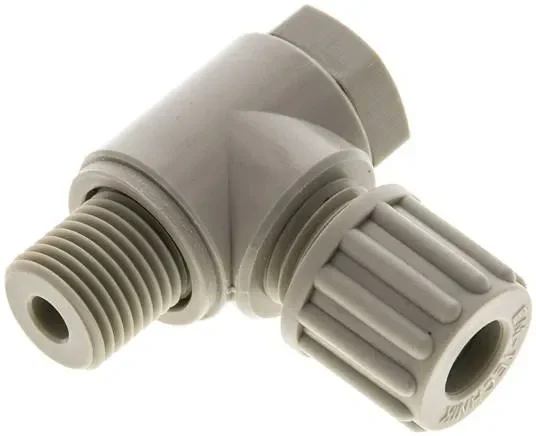 Raccord coudé G 1/4&Prime;-8x6mm, polypropylène, vis creuse