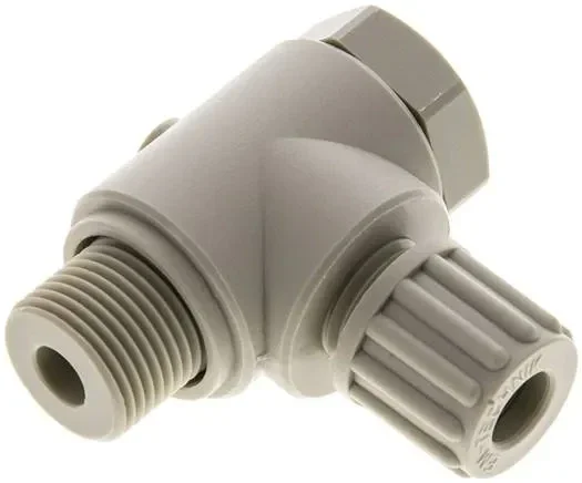 Raccord coudé G 3/8″-8x6mm, polypropylène, vis creuse