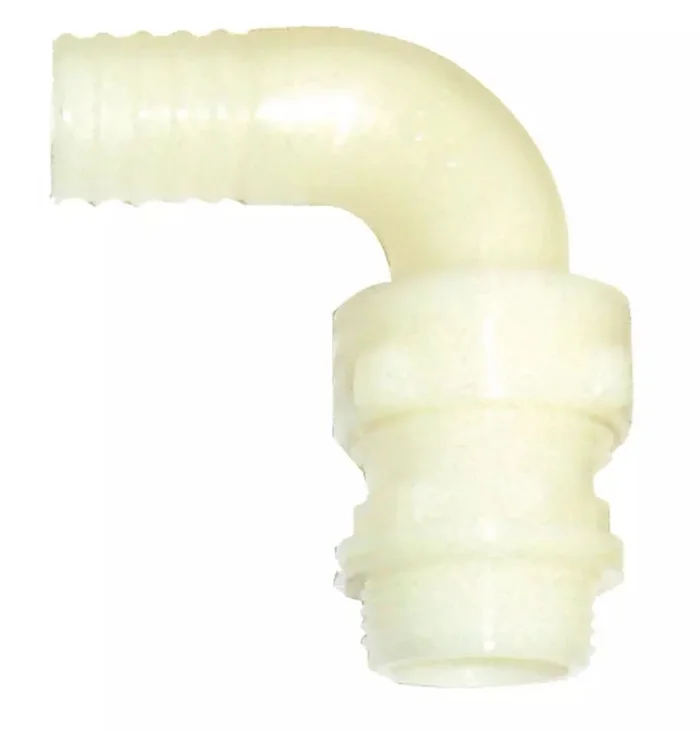 Raccord coudé nylon cannelé