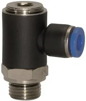 Raccord coudé pivotant / G 1/4 a. / Tuyau ø 12 -Série bleue- 109397