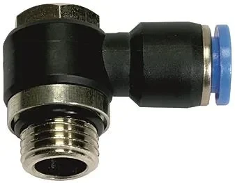 Raccord coudé pivotant / G 1/4 a. / Tuyau ø 4 -Série bleue- 109408