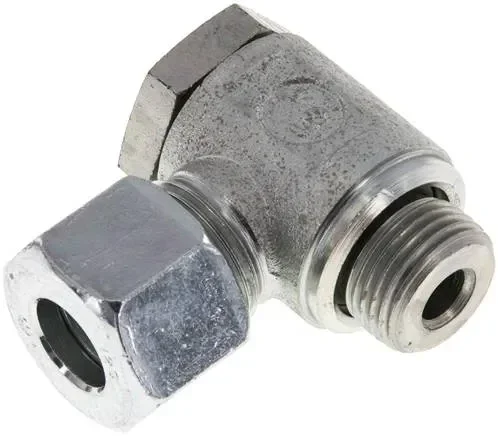Raccord coudé pivotant M 18×1,5-12 S (M20x1,5), acier galvanisé