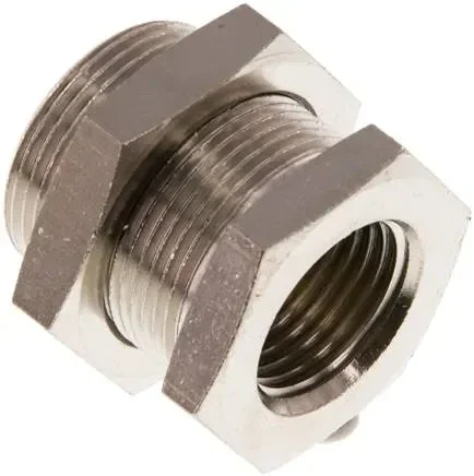 Raccord de cloison G 1/2&Prime;-M 28×1,5, laiton nickelé