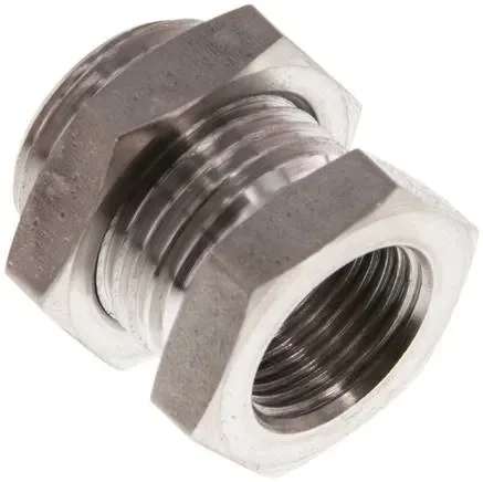 Raccord de cloison G 3/8&Prime;-G 1/2&Prime;, 1.4571