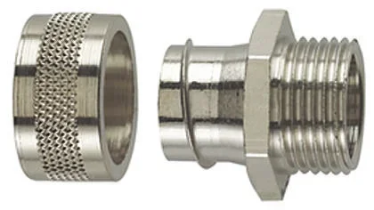 Raccord de gaine HellermannTyton Helaguard PCS-FM, M16, taille 16mm, en Laiton, IP54