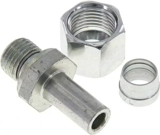 Raccord de réglage à bague coupante G 1/4&Prime;-10 L, acier galvanisé