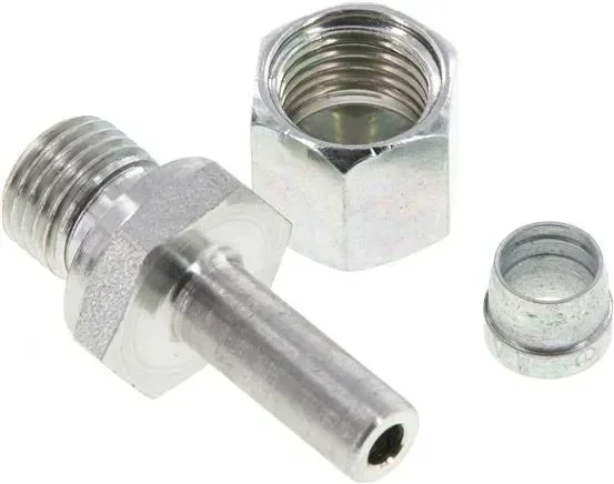 Raccord de réglage à bague coupante G 1/4&Prime;-8 L, acier galvanisé