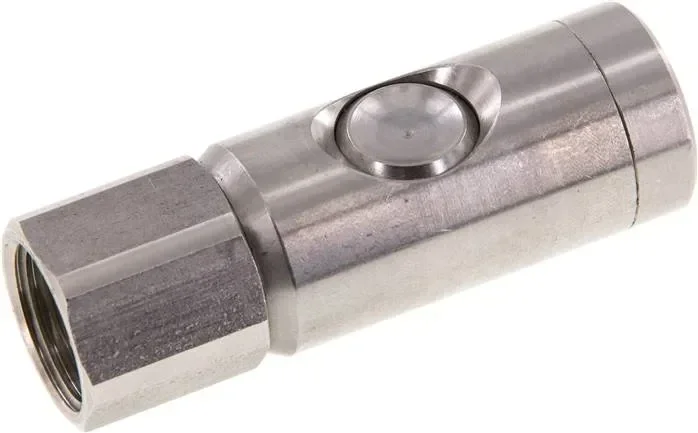 Raccord de sécurité à bouton-poussoir (NW7,2), G 1/2&Prime; FF, acier inoxydable