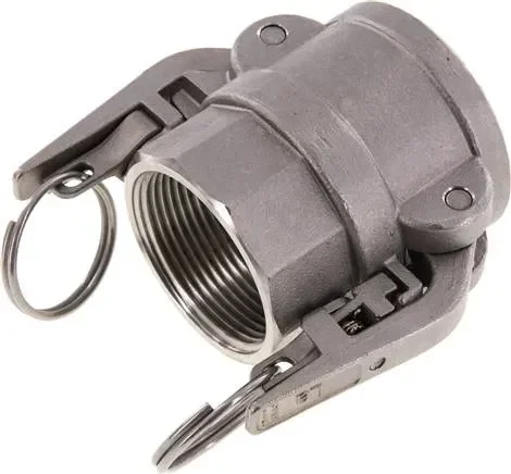 Raccord de sécurité Kamlock (D) Rp 1-1/2&Prime;(FF), acier inoxydable (1.4408)