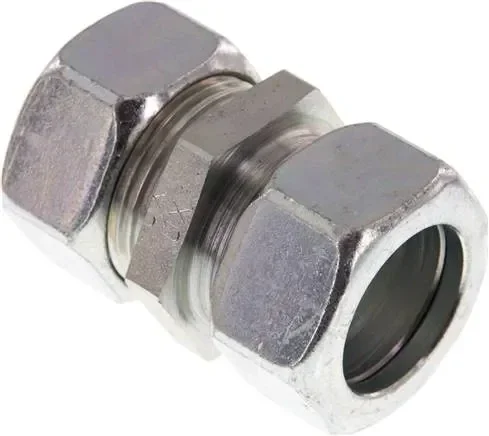 Raccord droit à bague coupante 28 L (M36x2), acier galvanisé