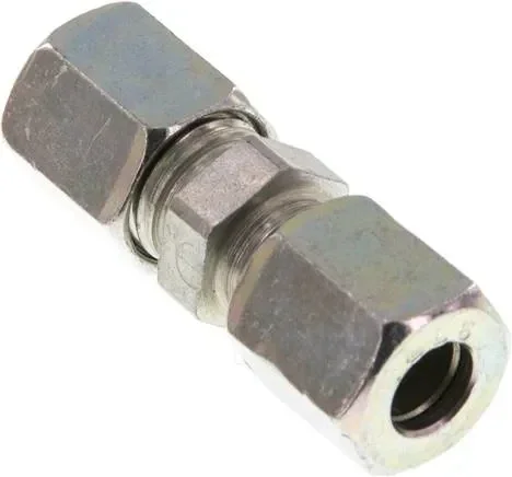 Raccord droit à bague coupante 6 LL (M10x1), acier galvanisé