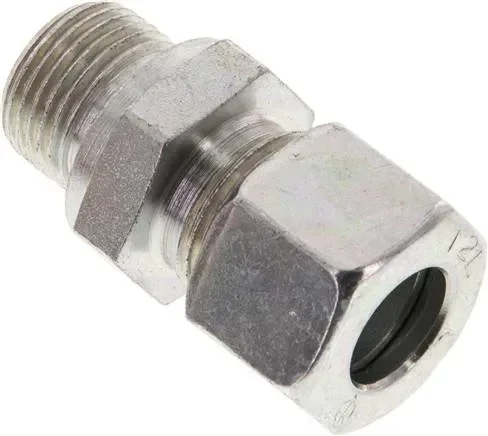 Raccord droit à bague coupante G 3/8″-12 L (M18x1,5), acier galvanisé
