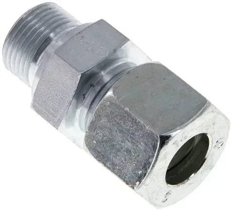 Raccord droit à bague coupante M 20×1,5-14 S (M22x1,5), acier galvanisé