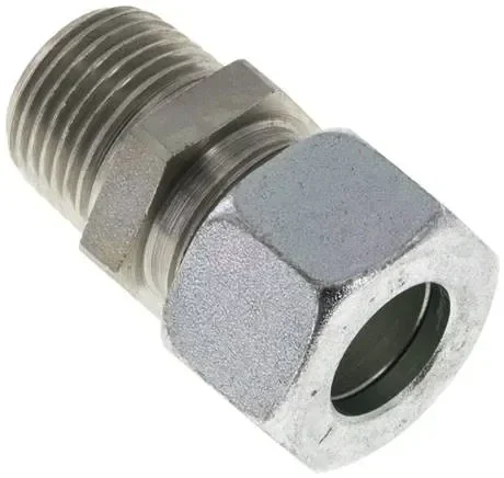 Raccord droit à bague coupante R 1/2″-15 L (M22x1,5), acier galvanisé