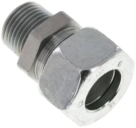 Raccord droit à bague coupante R 1/2″-18 L (M26x1,5), acier galvanisé
