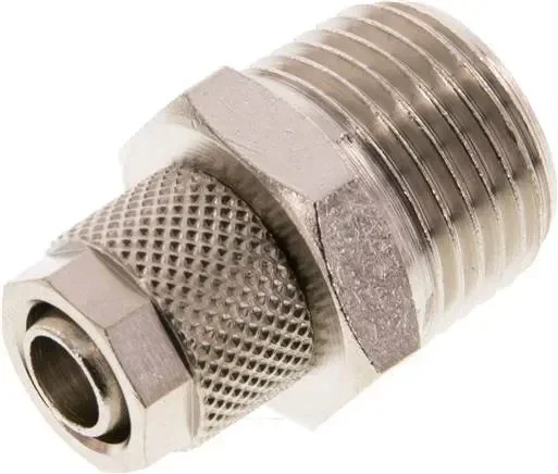 Raccord droit R 1/2&Prime;-10x8mm, laiton nickelé