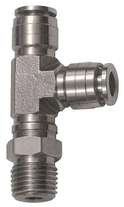 Raccord en T, en forme de L, pivotant, R 1/8 a., tuyau Ø 6, ES 872.018-6 ES