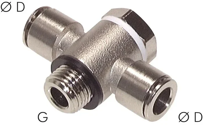 Raccord en T, vis creuse. G 1/2″-12mm, série C