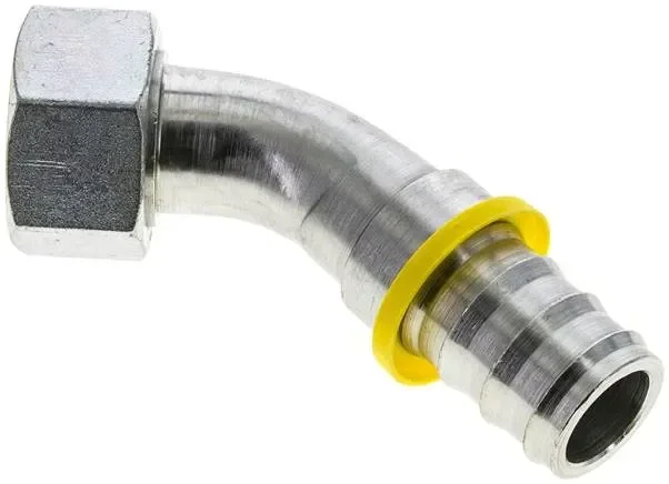 raccord enfichable 45 ? 28 L ?crou de serrage, 25,4mm GSP-coul