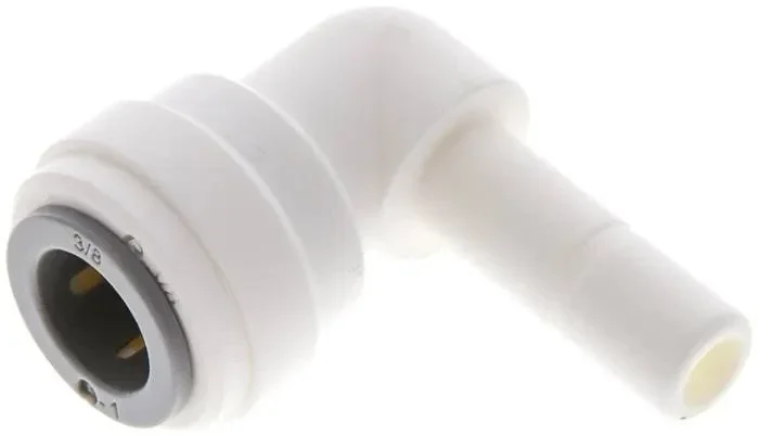 Raccord enfichable coudé 5/16″ (7,94 mm) mamelon enfichable-3/8″ (9,52 mm) tuyau, IQS-L