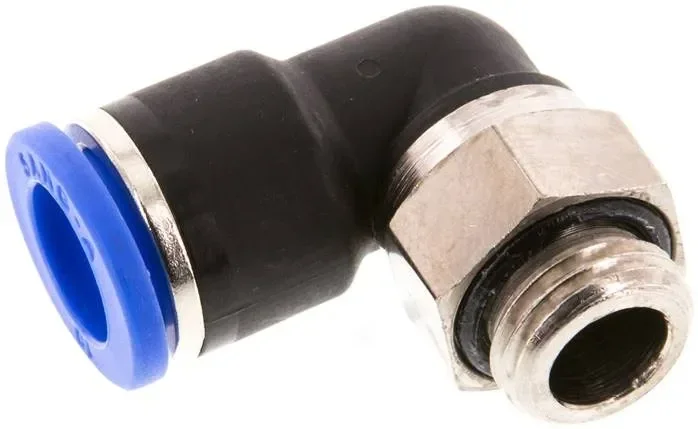 Raccord enfichable coudé G 1/4″-10mm, standard IQS