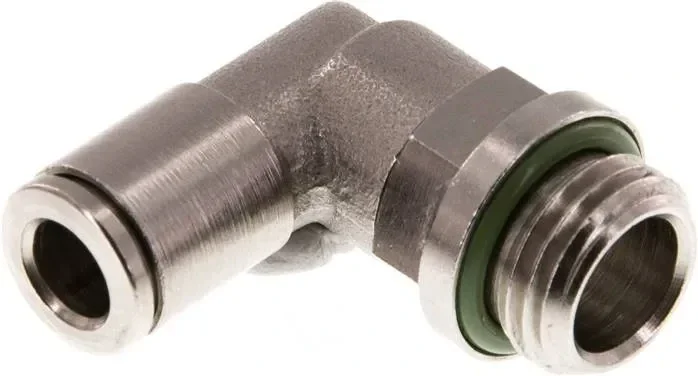 Raccord enfichable coudé G 1/4″-6mm, IQS-MSV (haute température), joint FKM