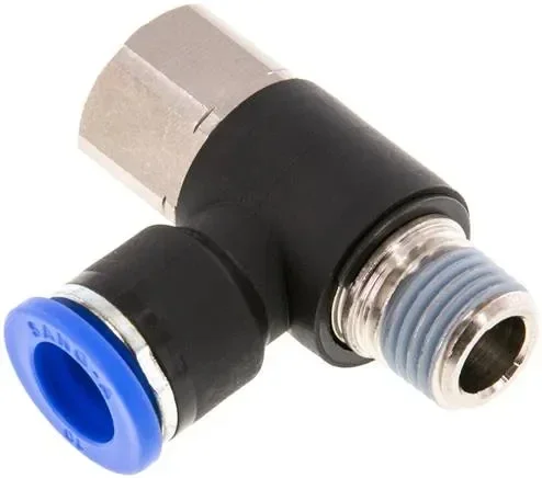 Raccord enfichable coudé, I/A R 1/4″-10mm, standard IQS