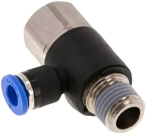 Raccord enfichable coudé, I/A R 1/4″-6mm, standard IQS