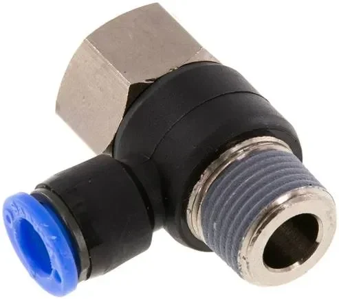 Raccord enfichable coudé, I/A R 3/8″-8mm, standard IQS