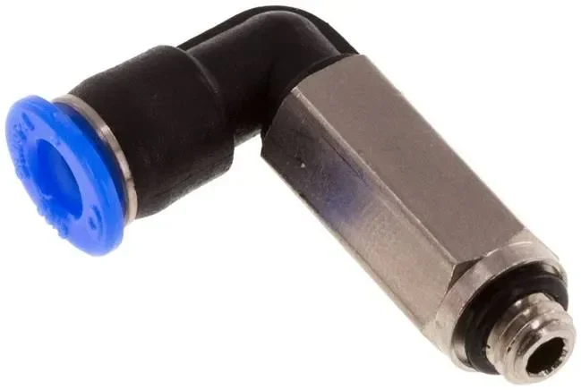 Raccord enfichable coudé, long M 5-4mm, IQS-Mini