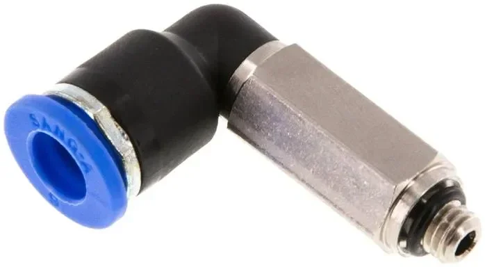 Raccord enfichable coudé, long M 5-6mm, standard IQS